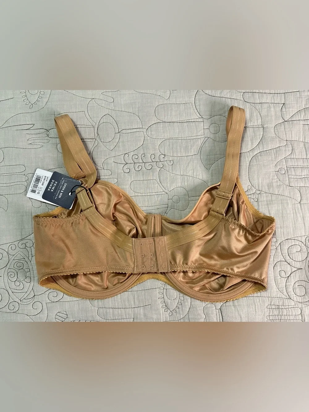 Prima Donna Satin Seamless Full Cup Bra Cognac 40G NWT Minimizer